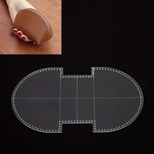 قالب نموذج خياطة شفاف من الاكريليك قطعة واحدة، مناسب للحرف اليدوية من الجلد لصنع المحافظ DIY