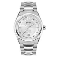 DOXA DOXA Herren automatikuhr - Edelstahlgehäuse & Armband, weißes Diamanten Zifferblatt (Modell D189SSV) - luxuriöse Geschäftsarmbanduhr