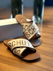 Women Flat Sandals - 關閉/焦糖色 - 查看 2