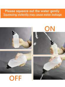 运动水壶，透明水壶，防漏水壶硅胶自行车水壶适用于户外徒步露营跑步可重复使用水壶 - 彩色 - 查看 3