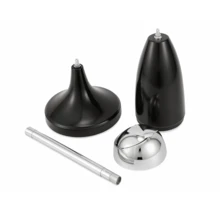 Little Glass Anti-Odor Telescopic Stainless Steel Floor Ashtray Chrome Plated 3 Heights Support - 黑色 - 查看 6