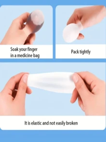 1/2 Waterproof Finger Injury Protection Covers, Suitable For Thumb, Toe, Nail Fungus Treatment, Bathing Finger Covers, Used For Wound Care And Skin Infections, Shower Toe Covers, Transparent Blue Silicone Toe Covers, Suitable For Sports And Daily Use