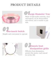 SCISHARE 500W Retro Cotton Candy Maker, Comes With Cotton Candy Sticks And Sugar Scoop, Easy To Use And Clean, Perfect Home Appliance For Kids Parties, Halloween, Christmas, Birthdays, Family Entertainment (Cotton Candy Maker) - EU F Type Plug(220-240V) - View 11