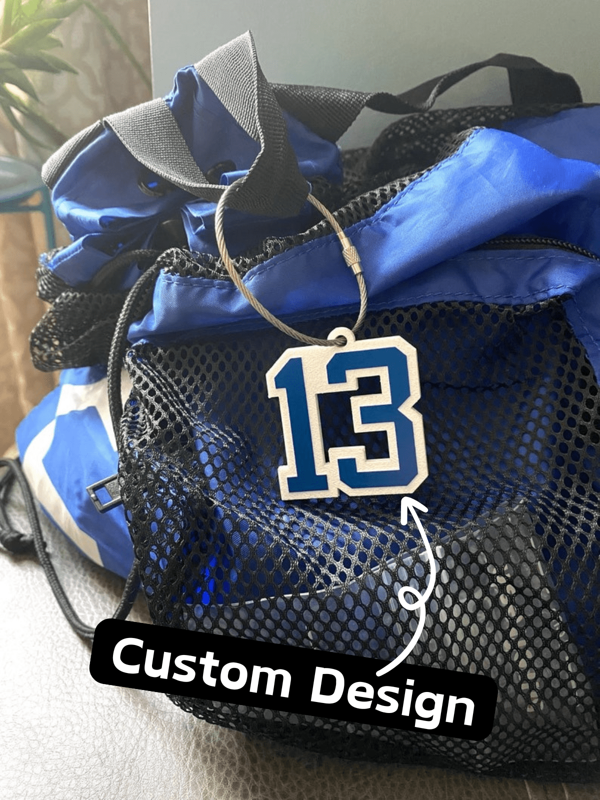 1 Pc Player Number Bag Tag,Baseball,Soccer,Football,Volleyball,Basketball,Hockey,Team Sports Bag Number