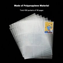 100 porta schede doppie a 9 posti, raccoglitore tascabile a 18 posti per raccoglitori ad anelli, porta carte da gioco durevoli per MTG, baseball, football, giochi e biglietti da visita