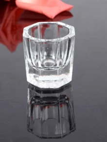 SAUA 透明美甲刷清洁杯，1/8 包装美甲碟，丙烯酸液体 - 透明玻璃美甲液杯，湿碟，丙烯酸粉末储存，丙烯酸玻璃罐，美甲工具，美甲用品 - 無色 - 查看 7