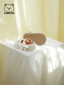 RABEISIR Scarpe Mary Jane da passeggio per neonata con fiori, minimaliste e alla moda, per interni/cerimonie, adatte per tutte le stagioni