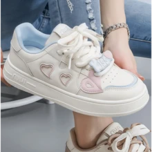 Love Shoes Cute Anti Slip Casual Shoes Cute Platform Fashion Women's Shoes Sneakers - Blanco - Ver 1