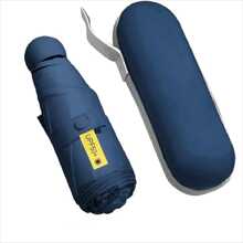 Paraguas compacto y ultraligero portátil con protección UV, paraguas mini plegable en 5 secciones