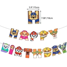 Paw Patrol 1 set de thème d'équipe Woof pour fête d'anniversaire, drapeau de patrouille canine, décoration de bannière suspendue en spirale, convient pour les fêtes d'anniversaire, décoration de fête à thème chien (style aléatoire) - Multicolore - Voir 6
