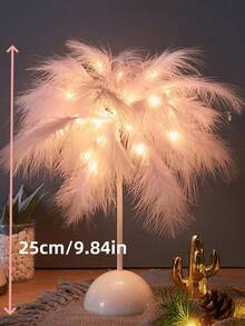 1 chiếc đèn bàn hình lông vũ, đèn ngủ tinh tế, 40 đèn LED kiểu dáng hiện đại đơn giản, dành cho phòng ngủ bé gái, đèn trang trí bàn làm việc, tạo không gian thời trang và lãng mạn, quà tặng sinh nhật, trang trí phòng, trang trí nhà cửa, quà tặng Ngày của Mẹ, quà tặng Ngày Valentine, một chiếc đèn thần tiên xinh đẹp! - Nhiều màu - Xem 6