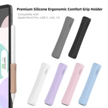 3 Packs Premium Silicone Ergonomic Comfort Grip Holder, Compatible With Apple Pencil Pro, USB-C, 2nd Generation, 1st Generation - Multicolor - View 1