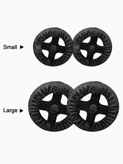 2pcs/1set Baby Stroller Wheel Covers, Large Universal Baby Stroller Wheel Protectors, Elastic Polyester Dust-Proof Wheel Covers For Outdoor/Rainy Day Use, Clean Indoor Floors, Ideal Thanksgiving & Christmas Gifts