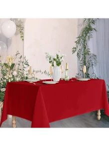 1 Piece White 90-Inch Round Tablecloth: Wrinkle-Resistant And Washable Banquet Tablecloth; Spill-Proof High-Density Fabric Tablecloth Suitable For Wedding Events And Daily Household Use.