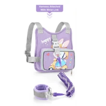 Toddler Harness Backpack Leash, Collapsible Kids Harness + Anti Lost Wrist Link, Cute Rabbit Child Leash For Outdoor Travel, Portable Baby Walking Harness Protector Wristband Strap For Girls/Boy - Multicolor - View 5