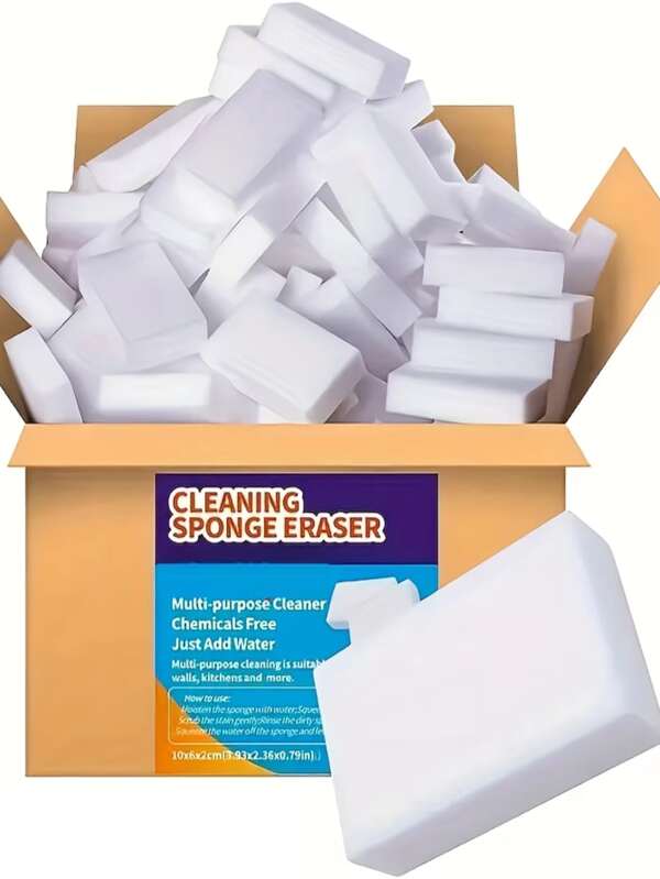 8/16/32/48 piezas, Borrador de esponja mágica, Almohadilla de limpieza de espuma, Esponja de limpieza multiusos para el hogar, Esponja para lavar platos de cocina, Adecuada para muebles, baño, bañera, fregadero, piso, pared, artículos de limpieza, utensilios del hogar, listo para la escuela