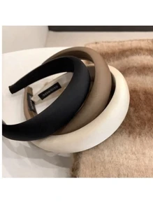 3 Peças Faixa de Cabelo de Esponja de Tecido Antiderrapante, Adequada para Uso Diário de Tiara de Cabelo