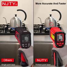 NJTY [Temperature Gun] Handheld Infrared Thermometer Gun - Multi-Point IR Targeting, Non-Contact Digital Temperature Reader, Perfect For Cooking & Pizza Ovens & Industrial Temperature Measuring Tool
