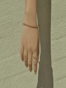 1pc Minimalist Stainless Steel Twist Chain Bracelet, Unique & Versatile Design For Women