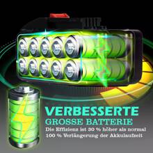[Für Makita] 18V / 21V Universal-Lithiumbatterie (10 Stück 3000mAh mit LED-Lichtanzeige) + EU-Ladegerät Set | Schlagfest und gegen Überladung geschützt | Schwarz + Rot