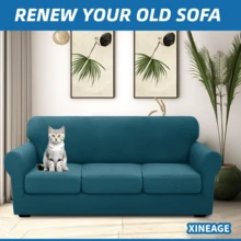 Local Delivery- 2025 New 2 Pieces Chair Covers With Arms Super Stretch Chair Slipcover For Living Room Pet Dog Universal Slip Cover Anti Slip Armchair Furniture Protector (Light Gray), 31"-46"(1 Cushion) - 銀灰 - 查看 9