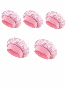 1/2/3 chiếc mũ ngủ bằng lụa, mũ trùm tóc bằng satin, mũ ngủ bằng lụa mềm mại có chun co giãn, khăn quấn tóc bằng lụa cho tóc xoăn (Đen vàng) Mũ ngủ - màu đen - Xem 32