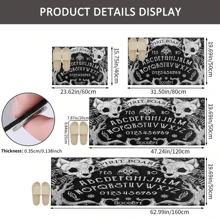 1 pieza Alfombra de entrada con estampado de calavera, alfombra de área artística negra para sala de estar, baño, cocina, entrada, balcón, decoración del hogar, absorbe la suciedad, cafetería, bar, vacaciones, fiesta, dormitorio, baño, decoración de cocina