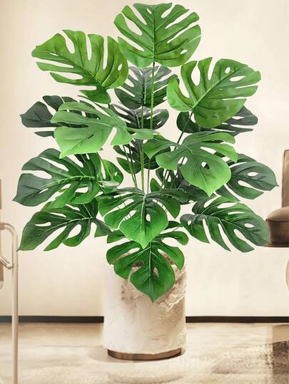 Buquê Costela de Adão Artificial com 18 Folhas  70cm para Decoração de Sala Casamento e Eventos