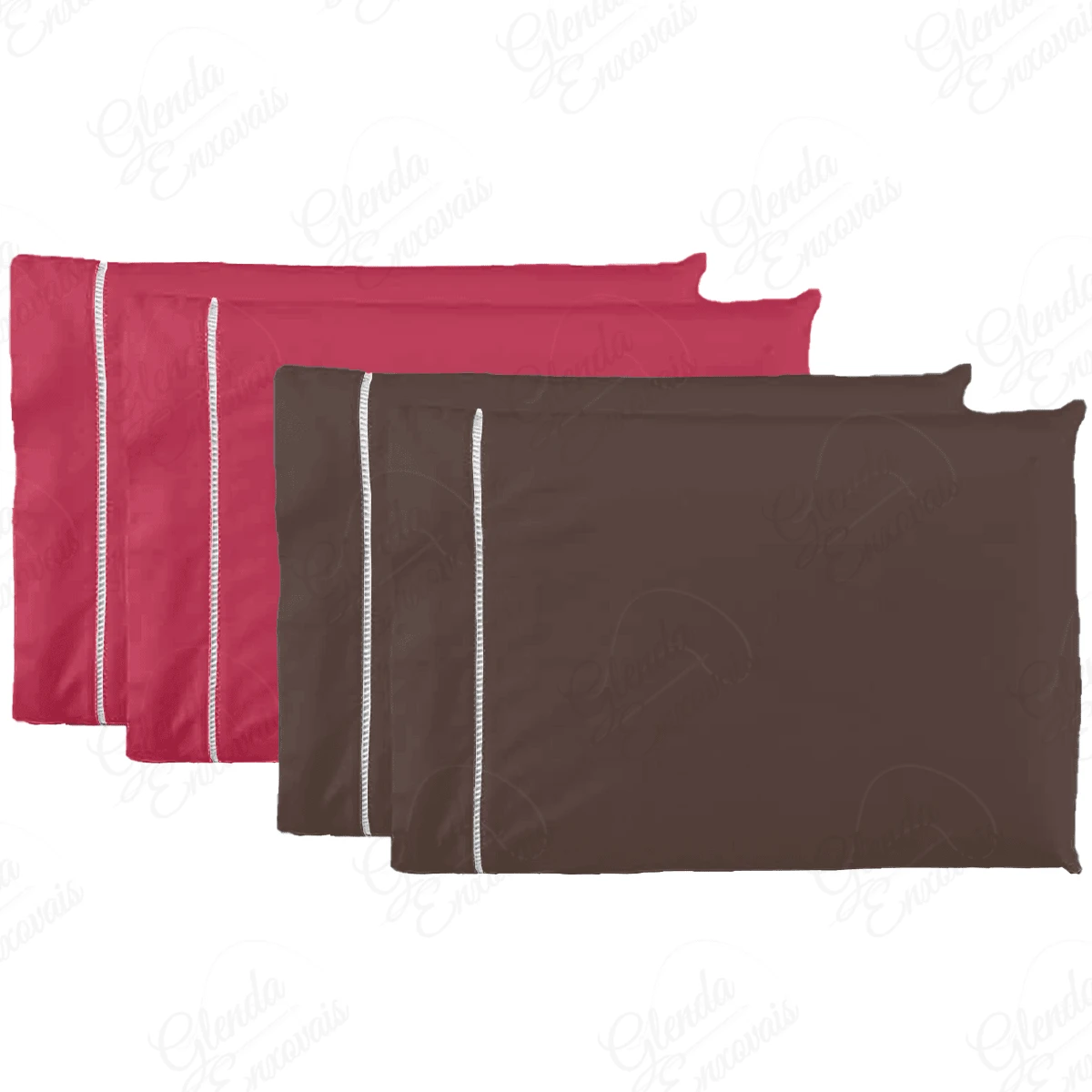 4 Pillowcases Pecal Flex- FP - Marsala Brown - View 1