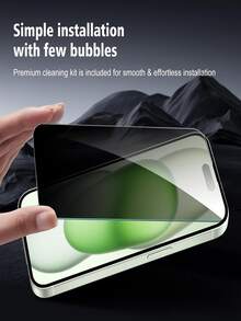 3 Stücke Datenschutz-Displayschutzfolien aus Glas, kompatibel mit IPhone 16 15 14 13 12 11 Promax Xs Max, Datenschutzfolie mit ölabweisender Beschichtung, ultra-klare Frontanzeige, seitlicher Datenschutz, glatt und geschmeidig zum Anfassen, kratzfest, staubfrei, wasserdicht, fingerabdruckfest und kratzfest - Schwarz - Übersicht 7