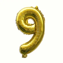 1 Peça Balões com Números de 0 a 9, Balões Números de 32 polegadas, Balões de Aniversário com Alfabeto de 0 a 9, Balões de Hélio para Suprimentos de Festa, Tamanho Grande, Números Dourados para Chá de Panela ou Despedida de Solteira