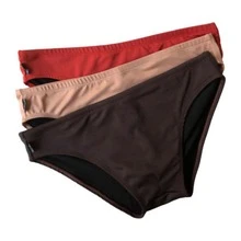 Combo 3 Men's Slim Swim Trunks 6cm Side Diandrher - Terracotta, Brown And Nude - 彩色 - 查看 7