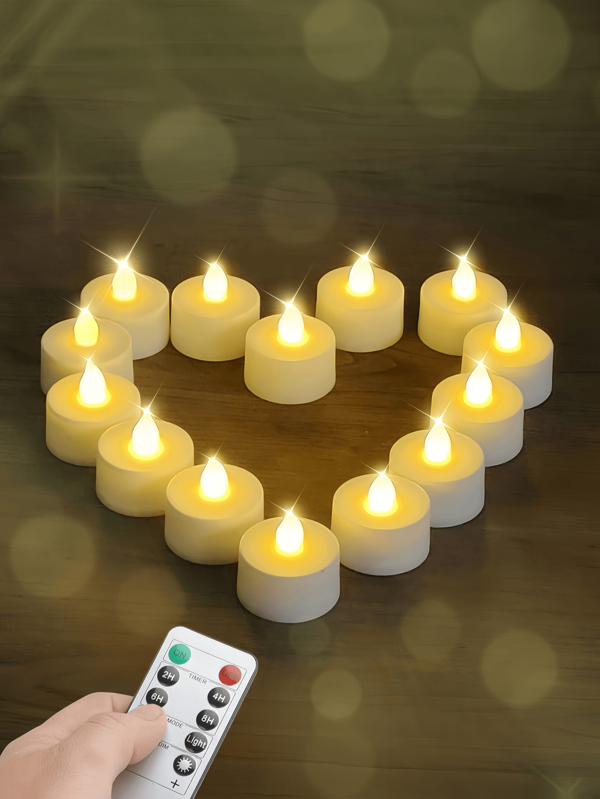 6/12/24 pezzi Candele a LED senza fiamma che imitano le fiamme, alimentate a batteria, con luce calda bianca per oltre 200 ore, adatte per matrimoni, tavolo da pranzo, decorazione della casa, camera da letto, bagno, proposte, cene romantiche, Ognissanti