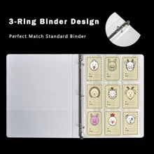 100 porta schede doppie a 9 posti, raccoglitore tascabile a 18 posti per raccoglitori ad anelli, porta carte da gioco durevoli per MTG, baseball, football, giochi e biglietti da visita