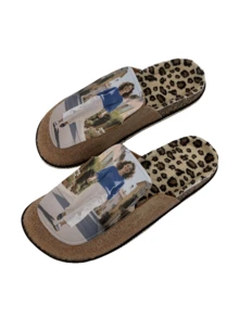 Customized Slippers, Unisex Winter Slippers, Personalized Pattern, Photo, Logo Design, Gifts For Boyfriend, Family, Customers, Suitable For Events/Holidays, Beach, Hotel, Home