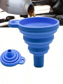 1 个硅胶折叠漏斗 - 迷你可折叠厨房用具，用于水、液体和油 - 公寓和大学宿舍的必备小工具 - 送给朋友和家人的完美礼物