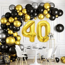 1 Peça Balões com Números de 0 a 9, Balões Números de 32 polegadas, Balões de Aniversário com Alfabeto de 0 a 9, Balões de Hélio para Suprimentos de Festa, Tamanho Grande, Números Dourados para Chá de Panela ou Despedida de Solteira
