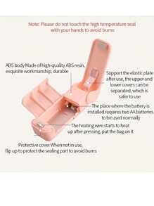 便携式迷你零食封口机 - 随时随地保持食物新鲜美味！（不含电池）