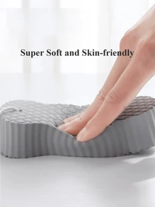 1/2/4 Stück Badeschwamm mit 3D-Struktur, sanfter Peelingschwamm, hautfreundlicher und wiederverwendbarer Badezimmerschwamm für den Sommer, effektive Reinigung und Peeling ohne Hautreizungen, geeignet für Dusche und Spa, sanfte Reinigung für alle Hauttypen, ideal als Badezimmerdekoration zu Hause und für den Familiengebrauch