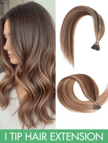 12-24 Inch Luxury Pre-Bonded I-Tip Hair Extensions, Human Hair, Micro-Loop Technology, Natural Black Color, Elegant Straight, Easy To Wear, Non-Damaging, Suitable For All Hair Types And Ethnicities, Ponytail Extensions - Multicolor - View 21