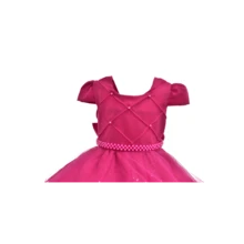 CHILDREN'S PARTY DRESS FOR GIRLS, SHORT - Rosa Roja - Ver 2