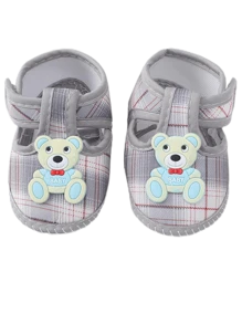 1Pair Cartoon Bear Baby Booties Girl Boy Soft Sole Anti-Slip Shoes Toddler Socks Shoes Baby Schoenen Newborn Shoes First Walkers 0-12Months