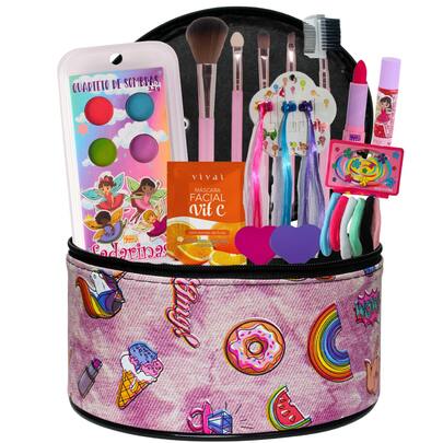 Kit De Maquiagem Brinquedo Infantil Para Crianças Presente Princesa
