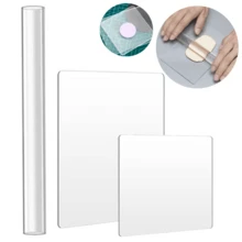 1 件/3 件丙烯酸板/滚筒，用于 DIY 艺术和工艺品中使用的聚合物粘土工具 - 無色 - 查看 1