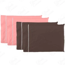 4 Pillowcases Pecal Flex- FP - marrón rosado - Ver 1