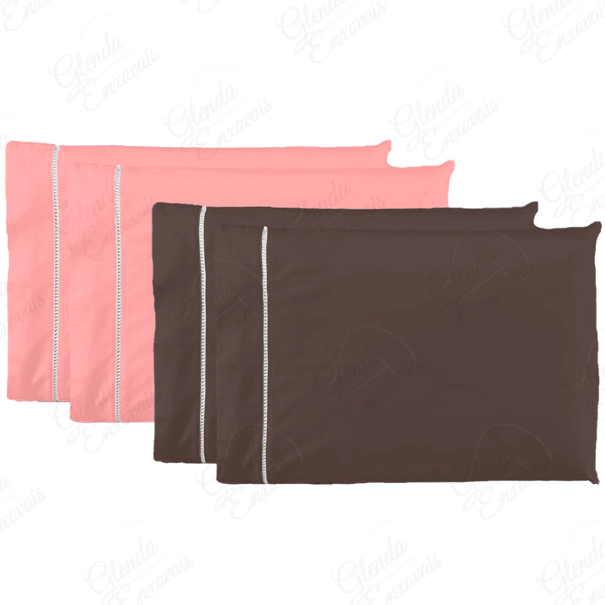 4 Pillowcases Pecal Flex- FP - marrón rosado - Ver 1
