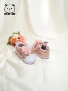 RABEISIR Fashionable And Cute Infant Girls' Shoes, Comfortable Lightweight Anti-Slip Soft Walking Shoes, Suitable For Indoor/Outdoor Parties In Spring And Autumn - Pink - View 3