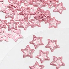 20pcs Women's Pink Star Hair Clips & Pins, Bangs Hair Accessories, Adorable Hair Decor For Concerts, Cute Accessories - Pink - View 3