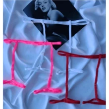 Fully Adjustable Reinforced Garter Belt Sexy Lingerie Resale Price - màu đen - Xem 2