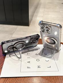 这款奢华电镀透明黑色手机壳配备磁吸指环支架，采用硅胶材质，防震防摔，兼容 16/16e/16 Pro/16 Pro Max/16 Plus/15/14/13/12/11/X/XS/XR/8/7，Galaxy S25/S24/S23/S22/S21/A55/A54/A53/A52/A35/A34/A23/A16/A15/A14/A13/A12/A05S/FE/Ultra/4G/5G，以及 Redmi、Honor、MOTO、OPPO、Infinix 等众多品牌手机。 - 黑色 - 查看 5